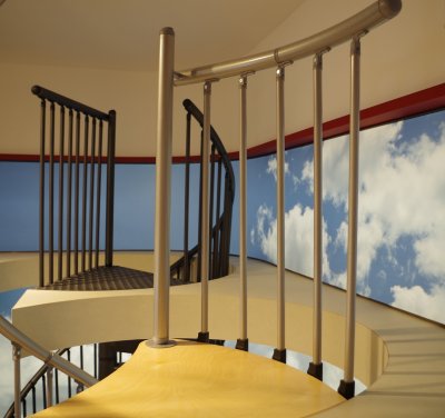 Oval Pilləkən Spiral Model Decor