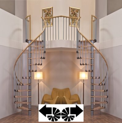 Oval Pilləkən Wave Plus Model